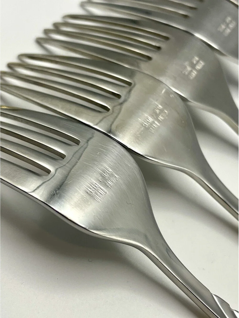 (5) Sasaki WINGS Gold Accent Gerald Patrick Stainless Salad Fork Lot ~ 6.75”